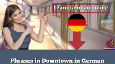 Phrases in Downtown in German