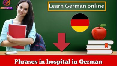 Phrases in hospital in German