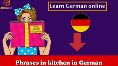 Phrases in kitchen in German