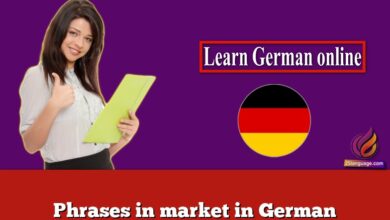 Phrases in market in German