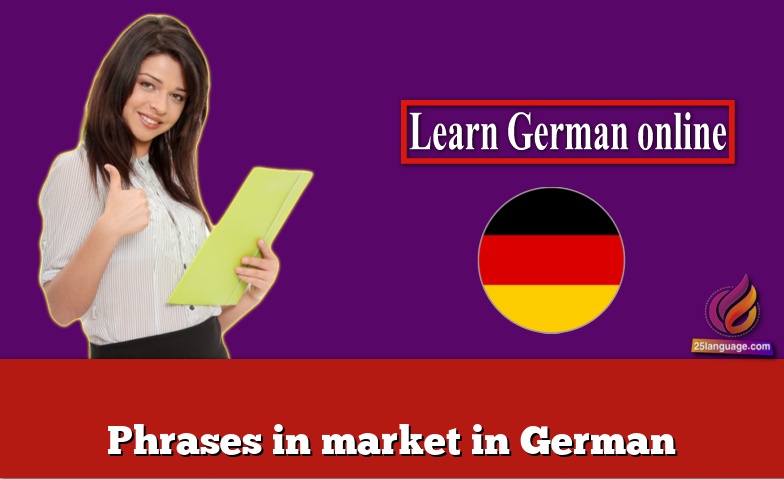 Phrases in market in German