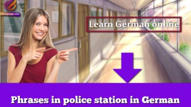 Phrases in police station in German