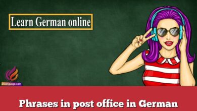 Phrases in post office in German