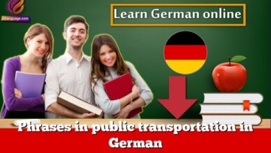 Phrases in public transportation in German