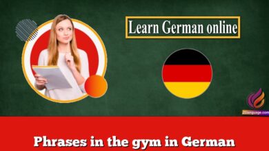 Phrases in the gym in German