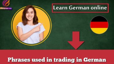 Phrases used in trading in German