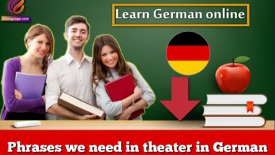 Phrases we need in theater in German