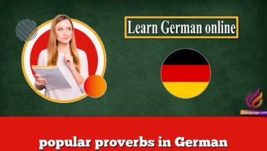 popular proverbs in German