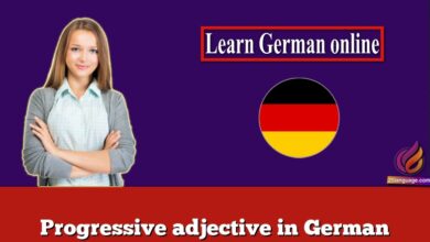 Progressive adjective in German