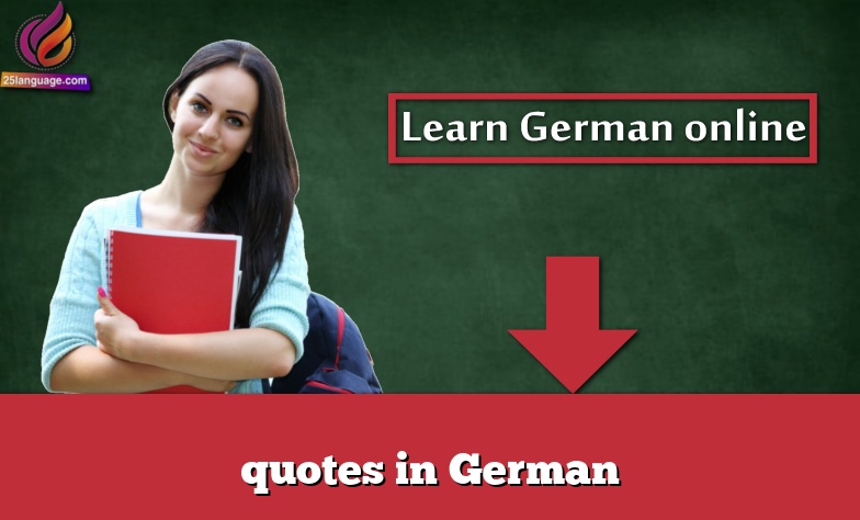 quotes in German