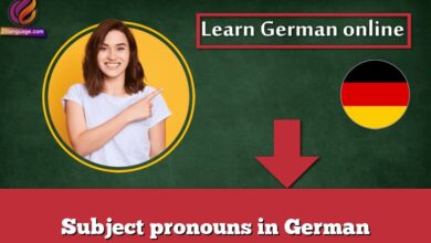 Subject pronouns in German