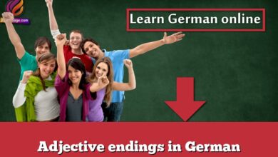 Adjective endings in German