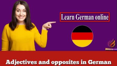 Adjectives and opposites in German
