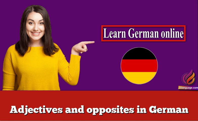 Adjectives and opposites in German