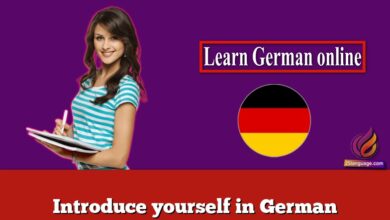Introduce yourself in German