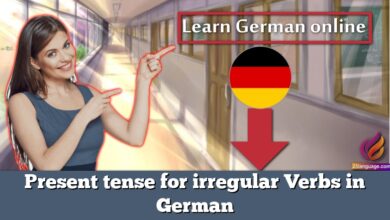 Present tense for irregular Verbs in German
