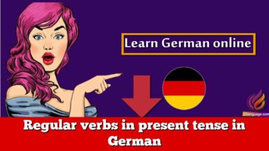 Regular verbs in present tense in German