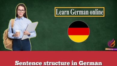 Sentence structure in German