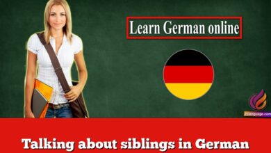Talking about siblings in German