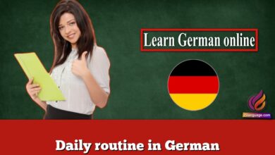 Daily routine in German