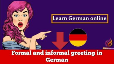 Formal and informal greeting in German