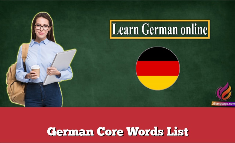 German Core Words List