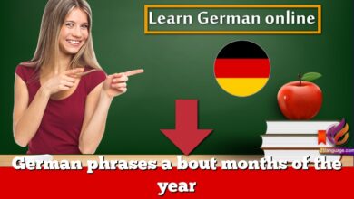 German phrases a bout months of the year