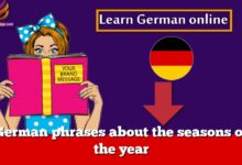 German phrases about the seasons of the year