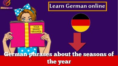 German phrases about the seasons of the year