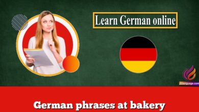 German phrases at bakery