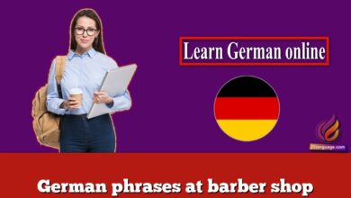 German phrases at barber shop