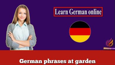 German phrases at garden