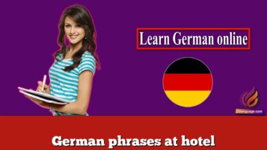 German phrases at hotel