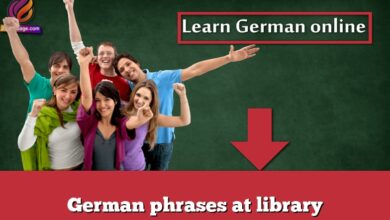 German phrases at library