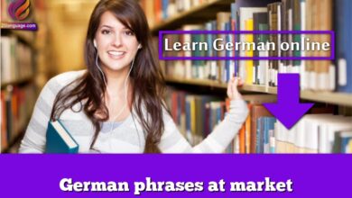 German phrases at market