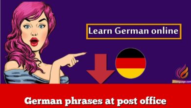 German phrases at post office