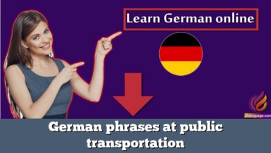 German phrases at public transportation