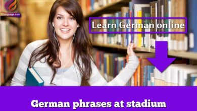 German phrases at stadium