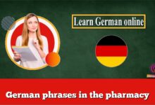 German phrases in the pharmacy