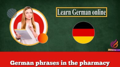 German phrases in the pharmacy