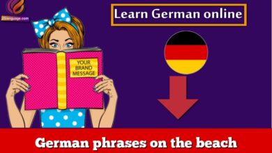 German phrases on the beach