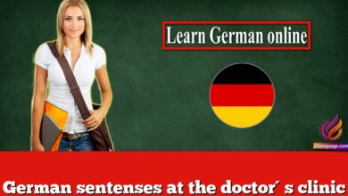 German sentenses at the doctor´s clinic