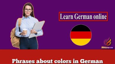 Phrases about colors in German