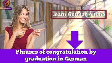 Phrases of congratulation by graduation in German