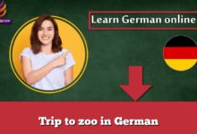 Trip to zoo in German