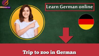Trip to zoo in German