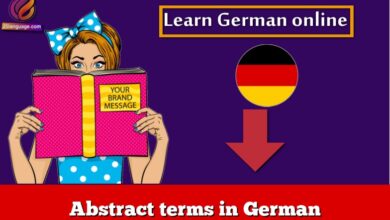 Abstract terms in German