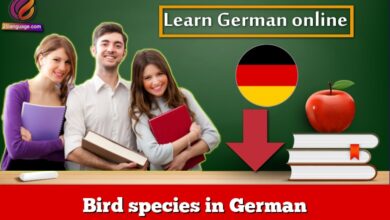 Bird species in German