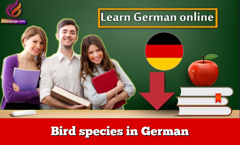 Bird species in German