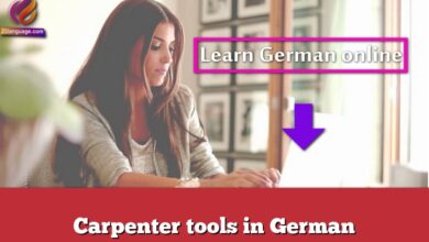 Carpenter tools in German